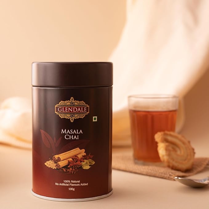 Glendale Masala Chai Tea Tin 100g (Pack of 1) 150 Years Heritage - Image 4