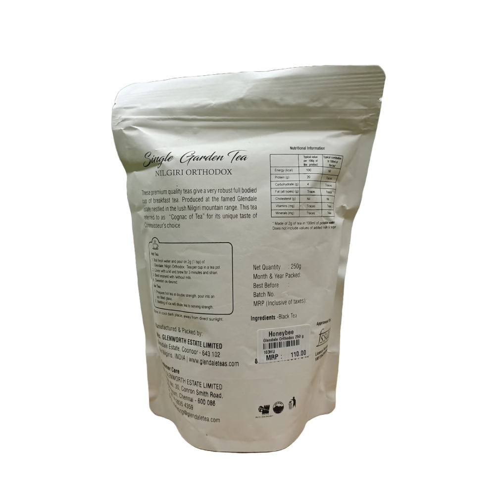 GLENDALE Nilgiri Orthodox Tea 250 g | High Grown Nilgiri Single Garden Tea | 150 Years of Heritage - Image 3