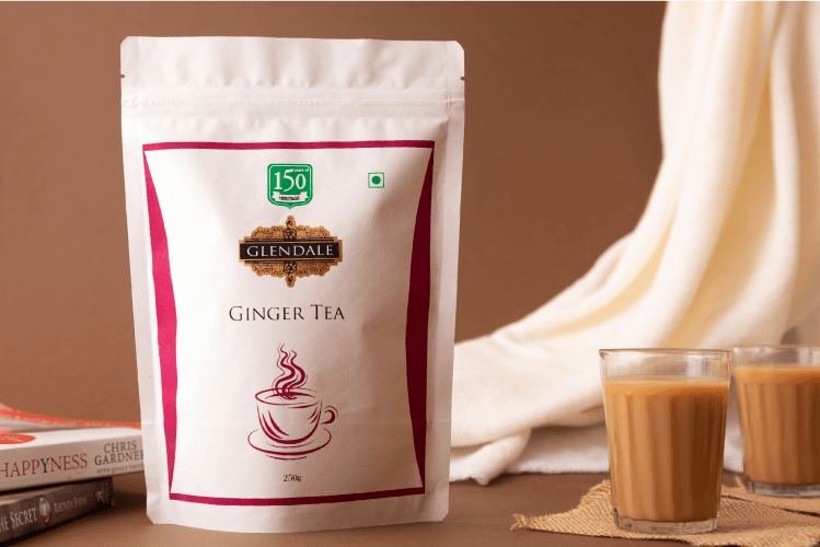 GLENDALE Ginger Tea | 250 g | Pack of 1 | Total 250 g | High Grown Nilgiri Tea | 150 Years of Heritage