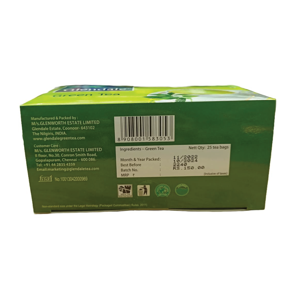 GLENDALE Green Tea | 25 Enveloped Tea Bags | Pack of 1 | Total 25 Dip Tea Bags | High Grown Nilgiri Tea - Image 3