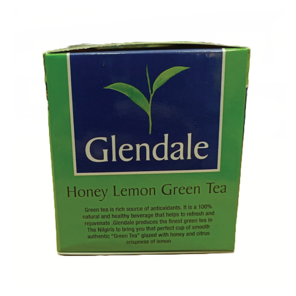 GLENDALE Honey Lemon Green Tea | 25 Enveloped Tea Bags | Pack of 1 | Total 25 Dip Tea Bags | High Grown Nilgiri Tea - Image 2