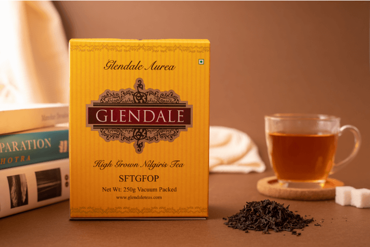 Glendale High Grown Nilgiris Tea - Fresh Nilgiris Tea SFTGFOP- Loose Leaf Nilgiris Tea - Single Garden Nilgiris Tea Loose Leaves - Premium Nilgiris Tea - 250g